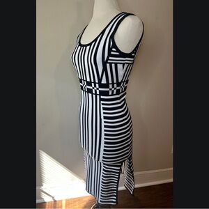 WOW Couture Black and White Asymmetrical Dress